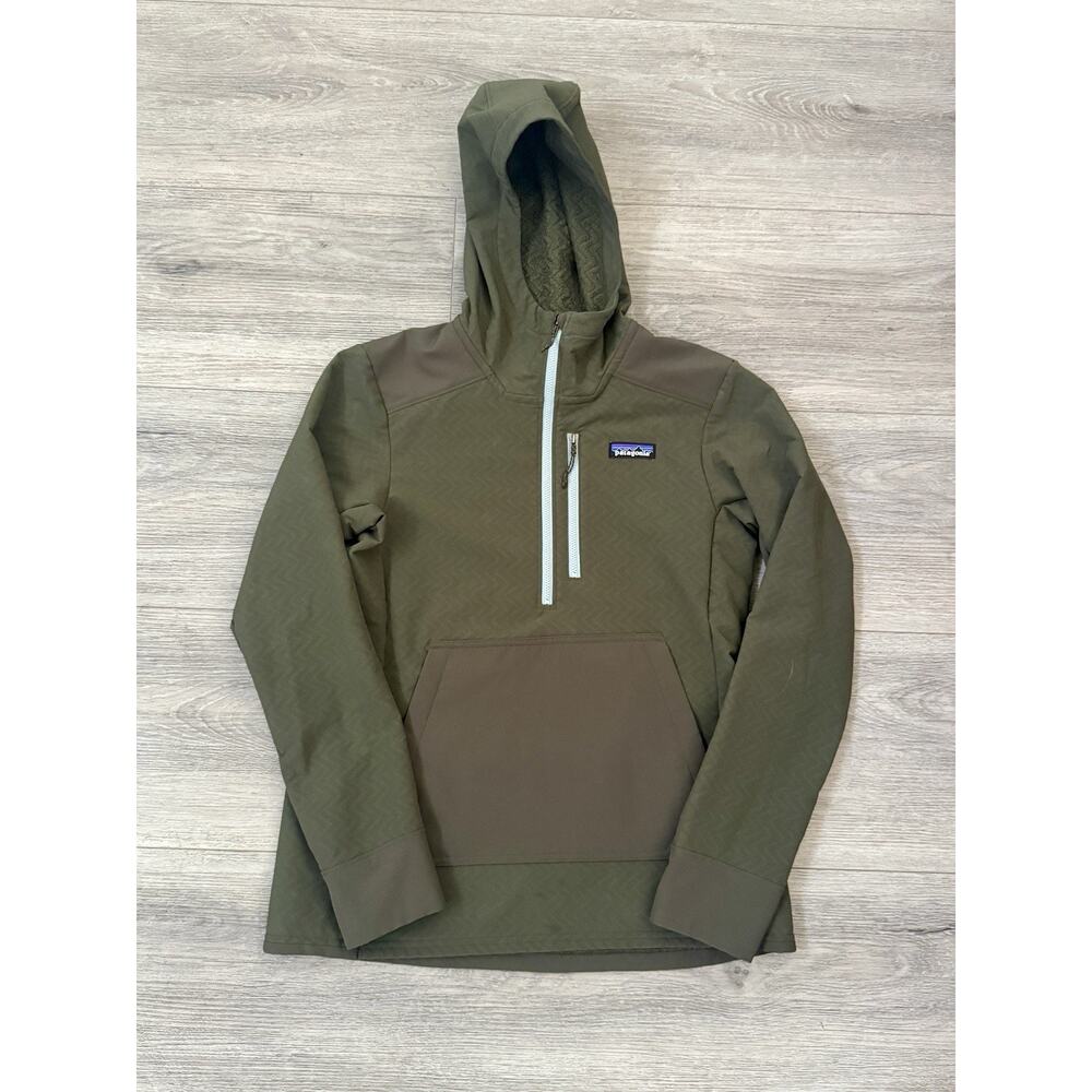 PATAGONIA R2 Cross Strata Hoody Jacket Pullover Pine needle Green Small - Picture 6 of 9